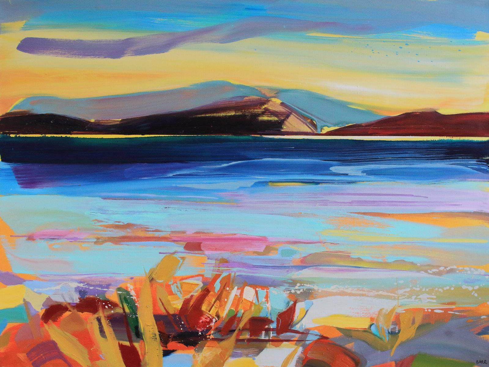 Painting titled Loch Lomond Light by Shona Barr